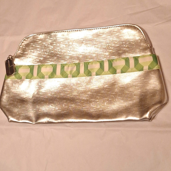 Clinique Handbags - Clinique Y2k‎ Silver Makeup Bag